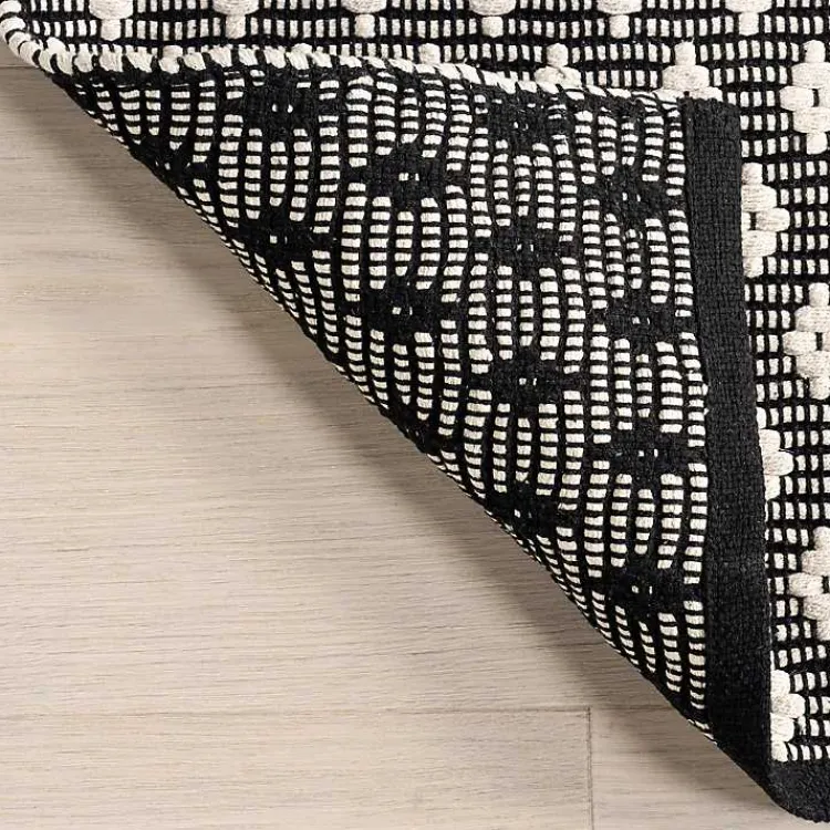 Kirklands Home Black and Ivory Dainty Diamond Area Rug, 4x6 Online