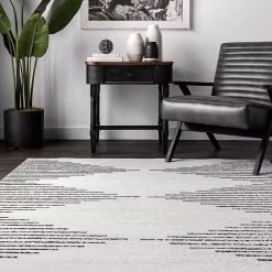 Kirklands Home Black and Ivory Diamond Washable Runner Online