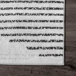 Kirklands Home Black and Ivory Diamond Washable Runner Online