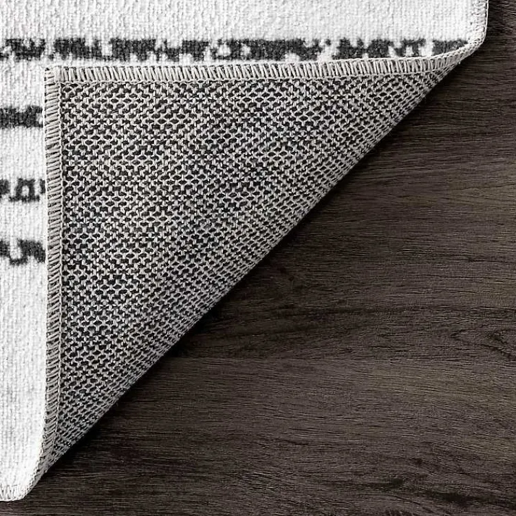 Kirklands Home Black and Ivory Diamond Washable Runner Online