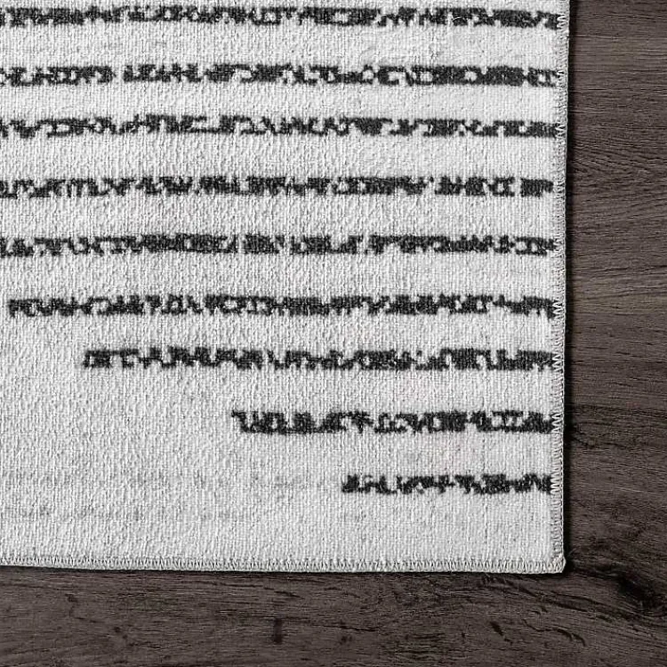 Kirklands Home Black and Ivory Diamond Washable Area Rug, 3x5 Hot