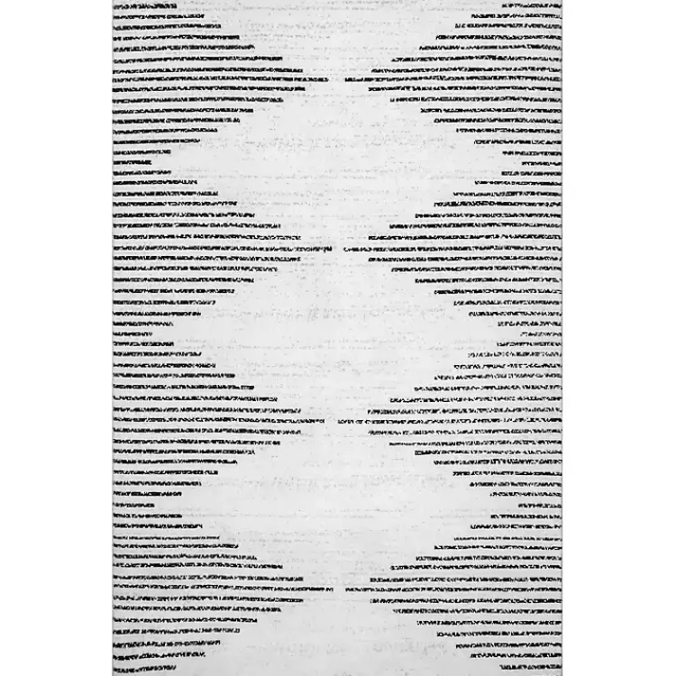 Kirklands Home Black and Ivory Diamond Washable Area Rug, 4x6 Clearance