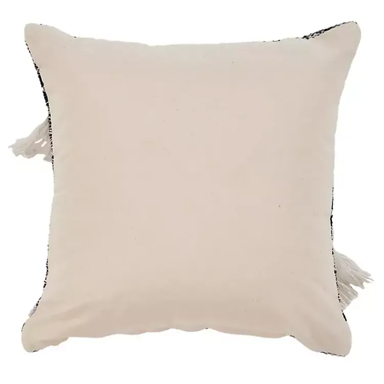 Pillows>Kirklands Home Black and Natural Mingled Texture Pillow