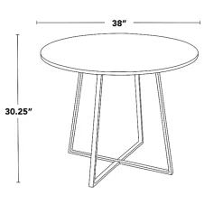 Kirklands Home Black and Canary Cosmo Round Dining Table White Sale