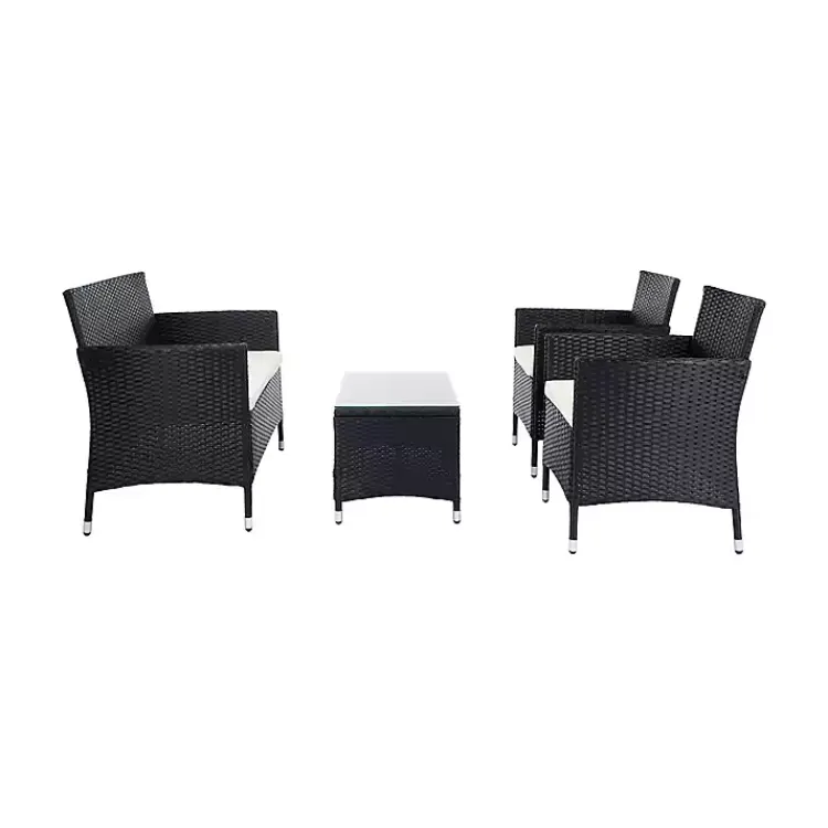 Kirklands Home Black Box Wicker 4-pc. Outdoor Living Set Outlet
