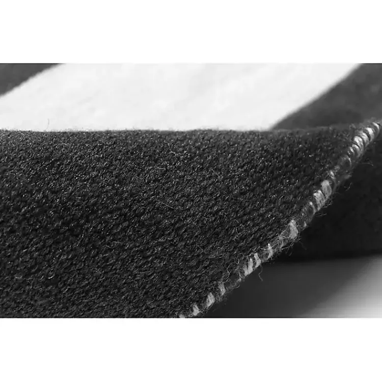 Kirklands Home Black Cabana Stripe Indoor/Outdoor Scatter Rug Hot