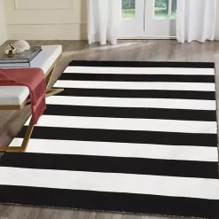 Kirklands Home Black Cabana Stripe Indoor/Outdoor Area Rug, 7x9 Best