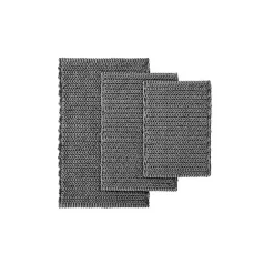 Kirklands Home Chenille Chain Stitched Bath Mat, 30 in. Black Clearance