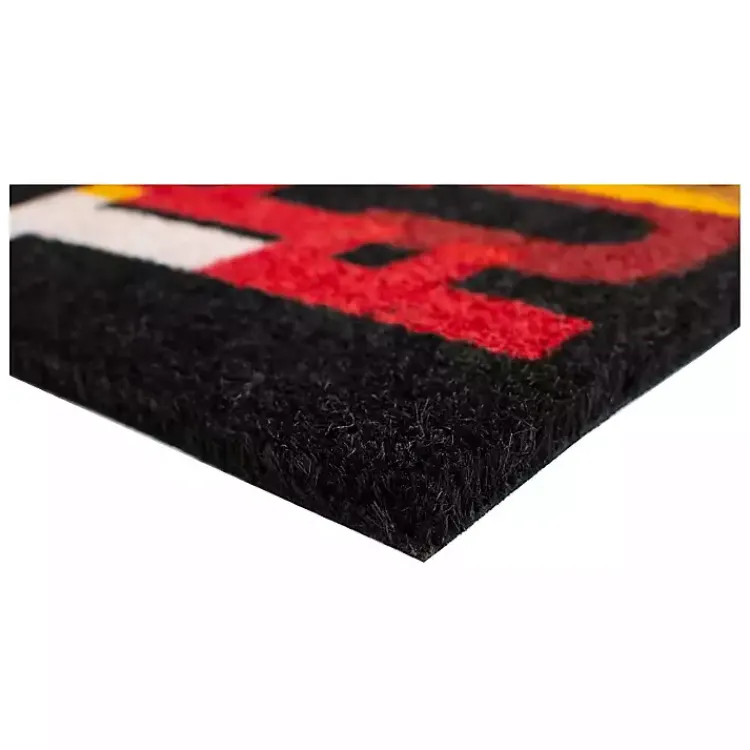 Fall>Kirklands Home Black Colorblock Thankful Doormat