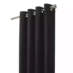 Kirklands Home Faux Suede out Curtain Panel, 95 in. Black Best