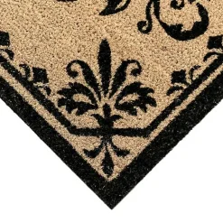 Kirklands Home Black Fleur De Lis Monogram G Doormat Sale