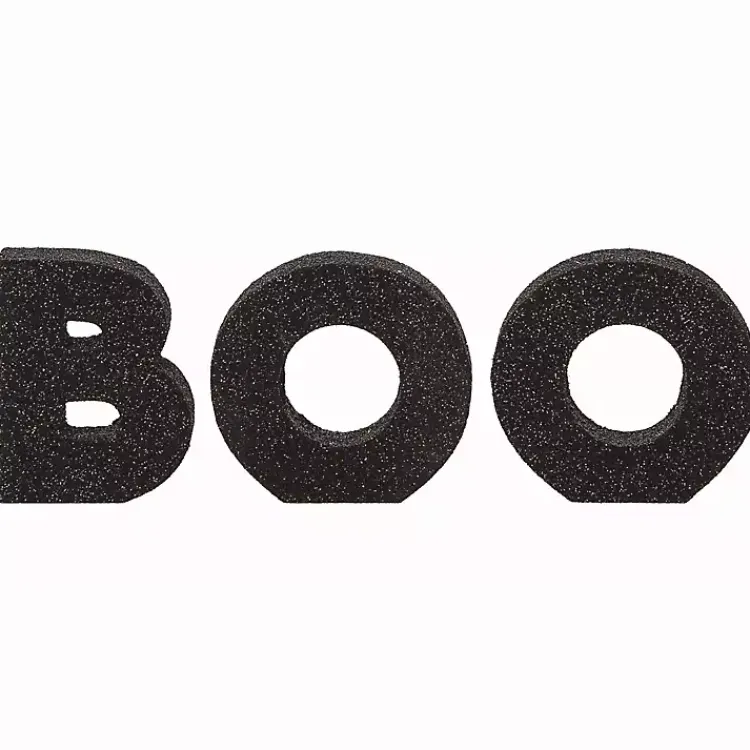 Halloween>Kirklands Home Glitter Boo Tabletop Blocks, Set of 3 Black