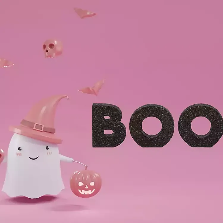 Halloween>Kirklands Home Glitter Boo Tabletop Blocks, Set of 3 Black