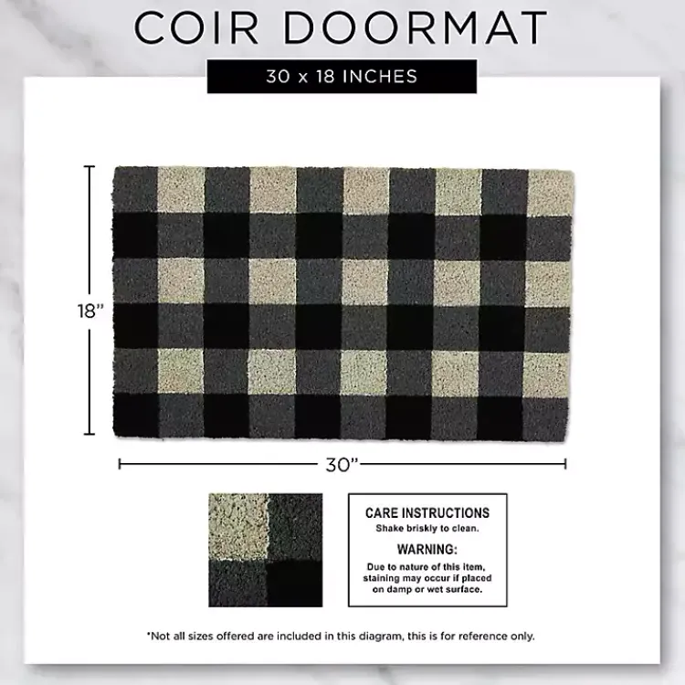 Kirklands Home Black Hello Welcome Doormat