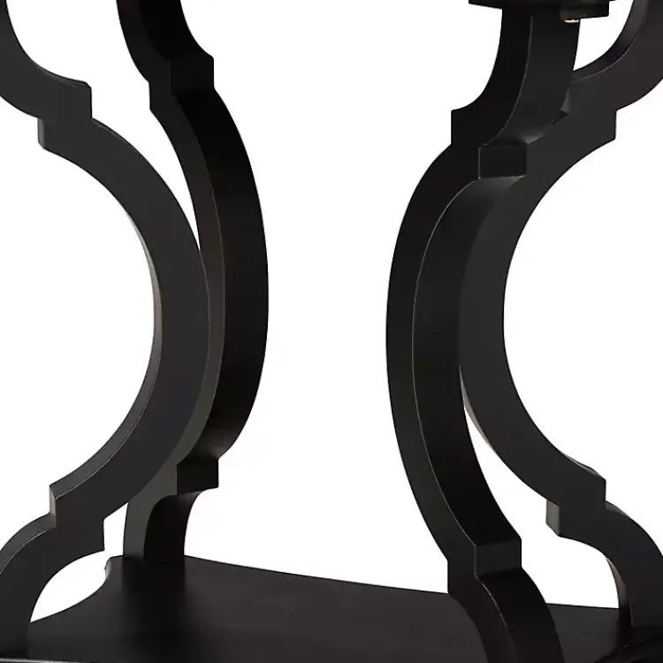 Kirklands Home Hourglass Wood Accent Table Black Hot