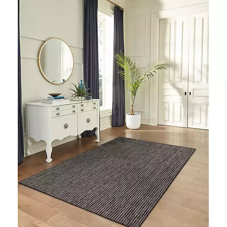 Kirklands Home Intertwine Indoor/Outdoor Area Rug, 7x9 Black Hot
