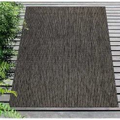 Kirklands Home Intertwined Santal Outdoor Area Rug, 6x9 Black Sale