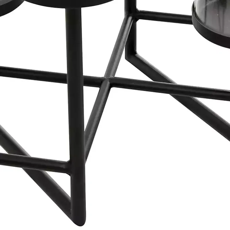 Candle Holders>Kirklands Home Metal Multi Level Candelabra Runner Black
