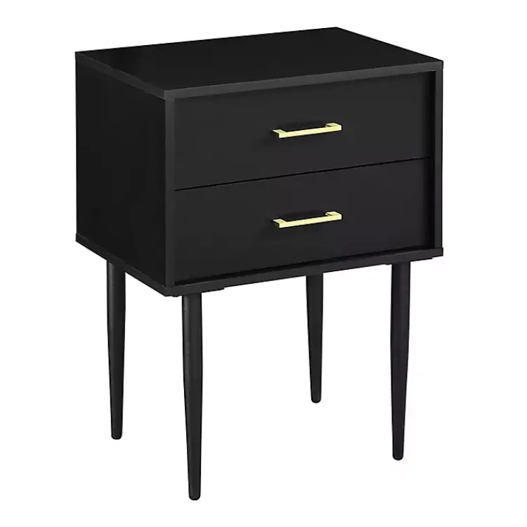Kirklands Home Mid-Century Modern Accent Table Black