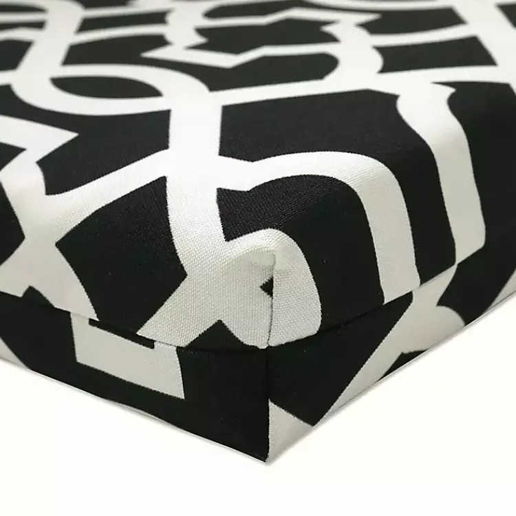 Kirklands Home Black New Geometric Outdoor Chair Cushion Best