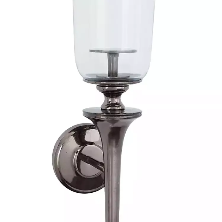 Sconces>Kirklands Home Black Nickel Bell Sconce