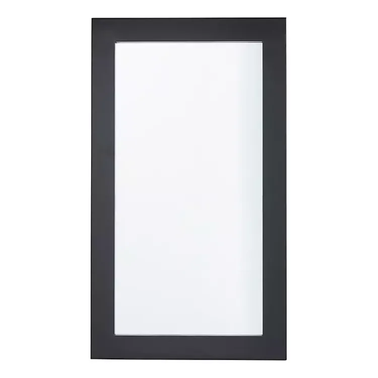 Kirklands Home Black Rectangular Wood Wall Mirror, 24x42 in. Online