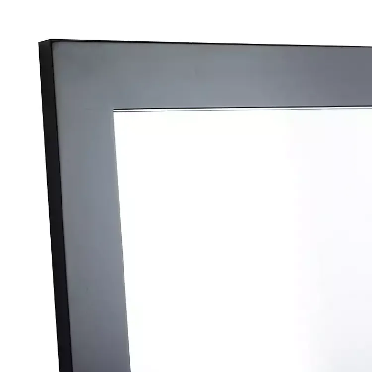 Kirklands Home Black Rectangular Wood Wall Mirror, 24x42 in. Online