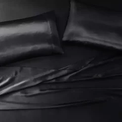 Kirklands Home Satin Standard 2-pc. Pillow Case Set Black Clearance