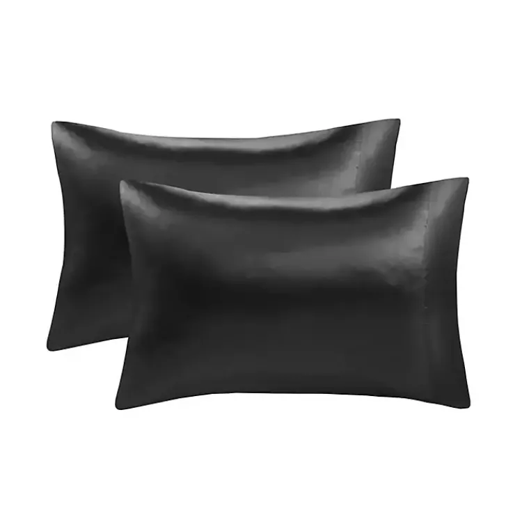 Kirklands Home Satin Standard 2-pc. Pillow Case Set Black Clearance