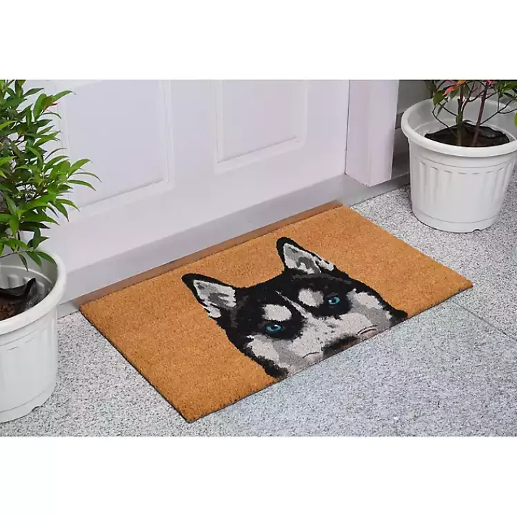 Kirklands Home Black Siberian Husky Doormat Discount