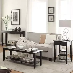 Kirklands Home Simple Rectangular Coffee Table Black Clearance