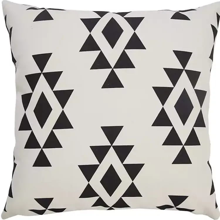 Kirklands Home Black Southwestern Geometric Outdoor Pillow Clearance