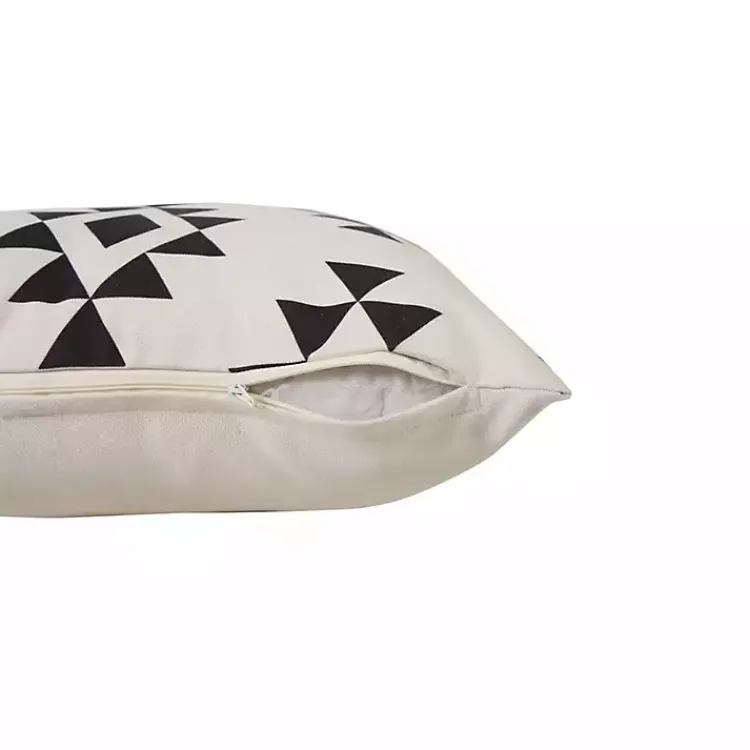 Kirklands Home Black Southwestern Geometric Outdoor Pillow Clearance