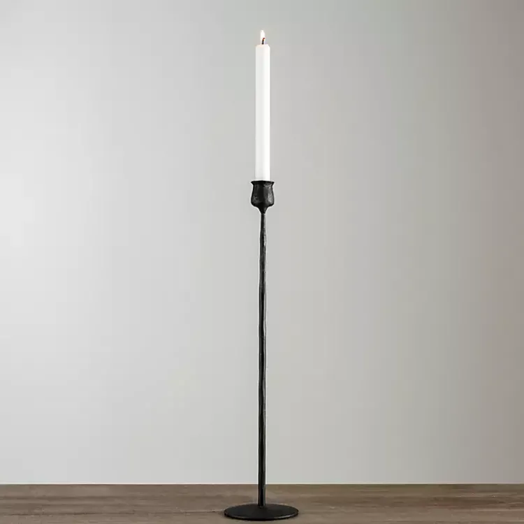 Candle Holders>Kirklands Home Textured Taper Candle Holder, 24 in. Black