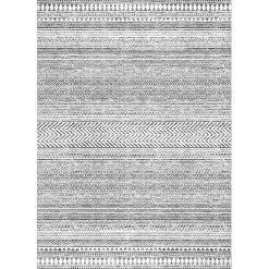 Kirklands Home Black Tribal Geometric Washable Area Rug, 8x10 Best