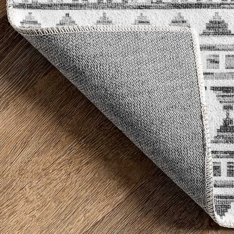 Kirklands Home Black Tribal Geometric Washable Area Rug, 5x8 Hot
