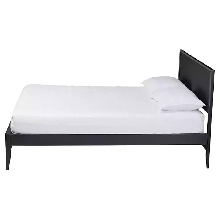 Kirklands Home Wood Fluted Headboard Primrose Queen Bed Black Best