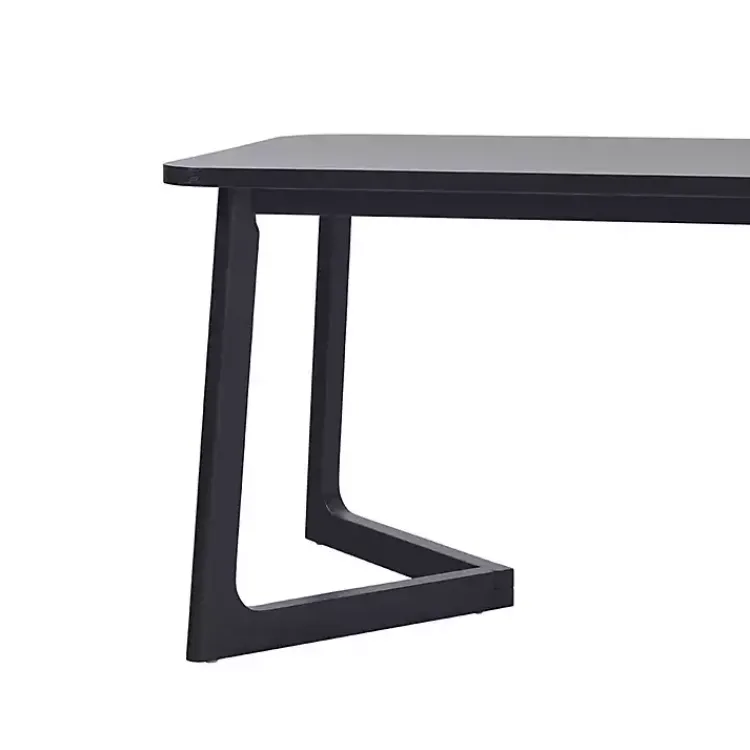 Kirklands Home Wood Geometric Legs Dining Table Black Outlet