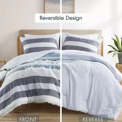 Kirklands Home Blake Blue Stripe 3-pc. Full/Queen Comforter Set Discount