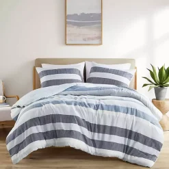 Kirklands Home Blake Blue Stripe 3-pc. King Comforter Set Hot