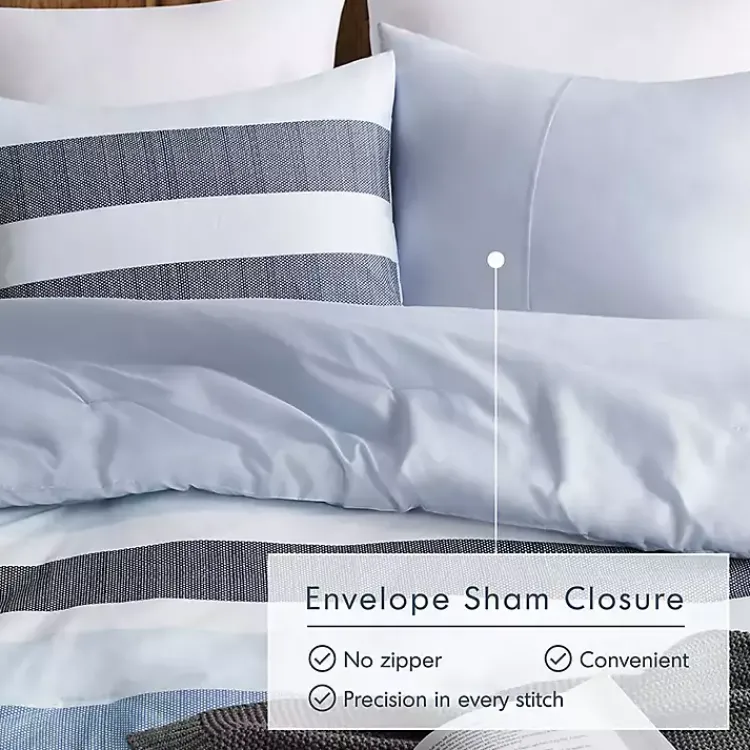 Kirklands Home Blake Blue Stripe 3-pc. King Comforter Set Hot