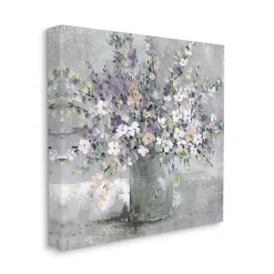 Kirklands Home Blossoming Aster Bouquet Canvas Print, 30x30 in. Gray Discount