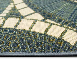 Kirklands Home Blue & Green Circles Indoor/Outdoor Rug, 3x4
