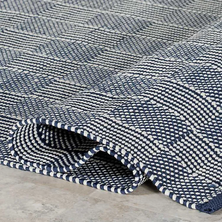Kirklands Home Blue & Ivory Checkered Indoor/Outdoor Rug, 5x8 Best