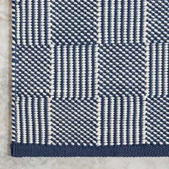 Kirklands Home Blue & Ivory Checkered Indoor/Outdoor Rug, 5x8 Best