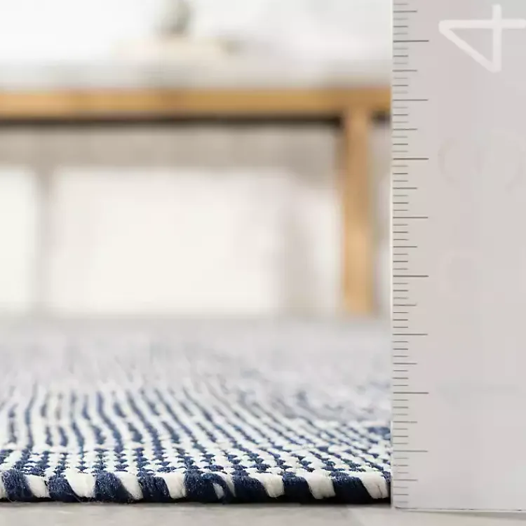 Kirklands Home Blue & Ivory Checkered Indoor/Outdoor Rug, 6x9 Sale