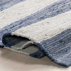 Kirklands Home Blue & White Striped Indoor/Outdoor Rug, 5x8 Sale