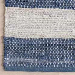 Kirklands Home Blue & White Striped Indoor/Outdoor Runner, 3x8 Best