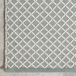Kirklands Home Blue & White Trellis Indoor/Outdoor Rug, 4x6 Best