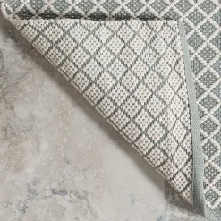 Kirklands Home Blue & White Trellis Indoor/Outdoor Rug, 4x6 Best